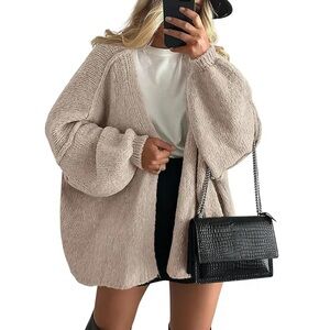 Elegant Beige Women's Cardigan